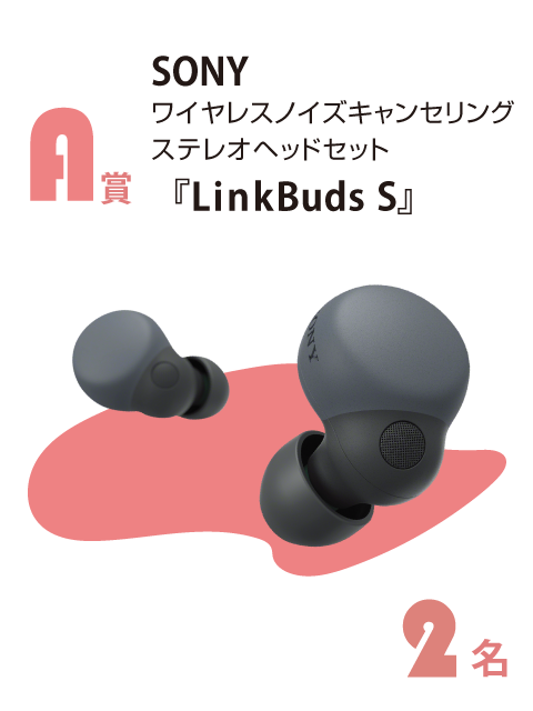 A賞 ソニー　ワイヤレスノイズキャンセリングステレオヘッドセット 『LinkBuds S』（ブラック）